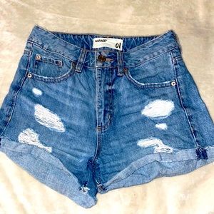 Garage Ripped Jean Shorts